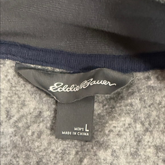 Eddie Bauer Sweatshirt Mens Large Gray 1/2 Zip Fleece Oatmeal Radiator 2.0 - Picture 5 of 14